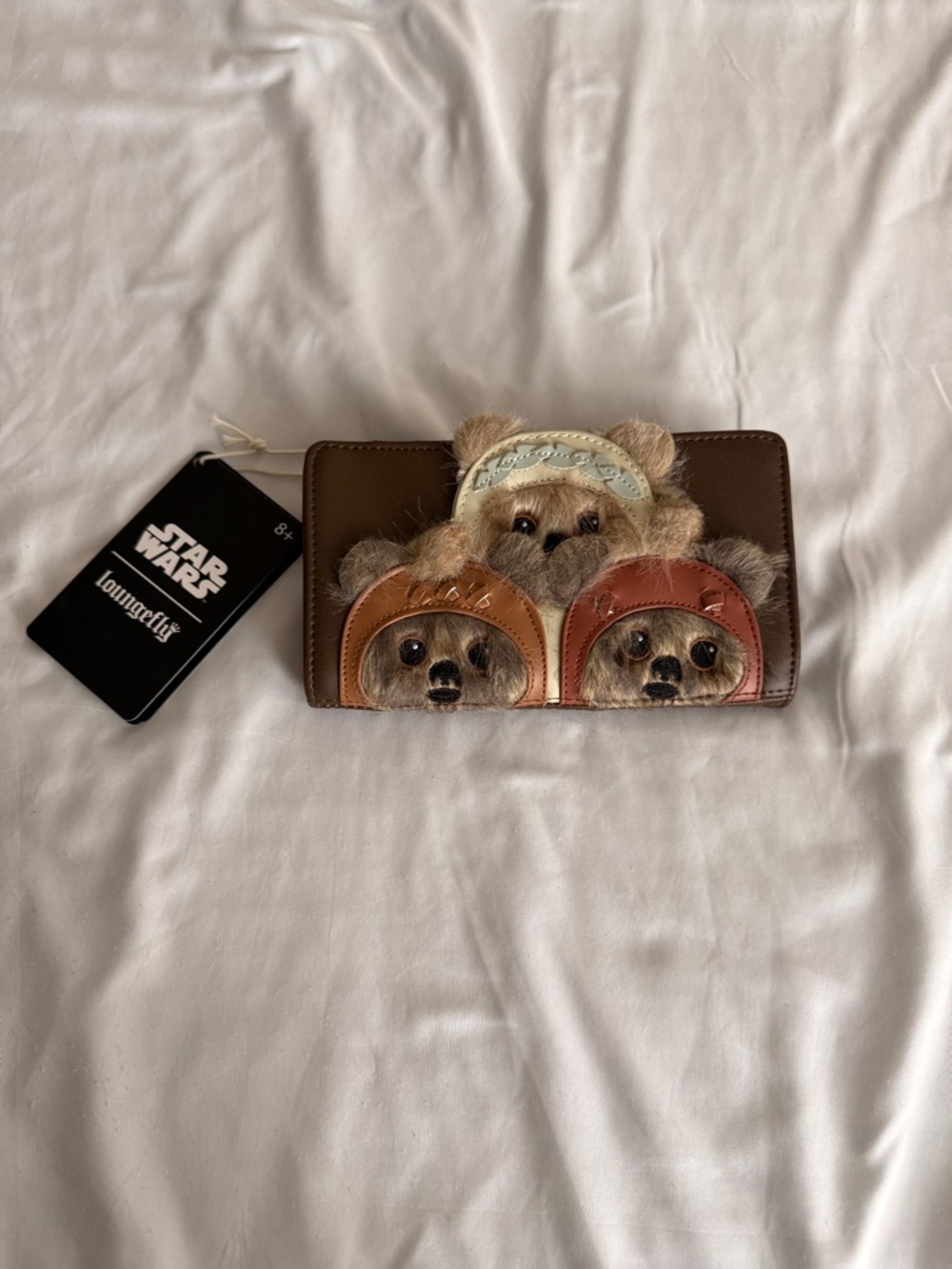 Disney Star Wars Brown Loungefly Zip Wallet with Logo Plaque